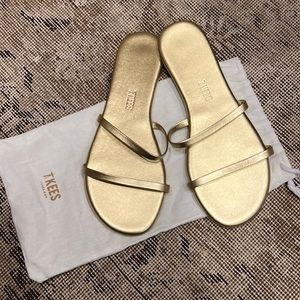 Tkees gold multi-strap sandals